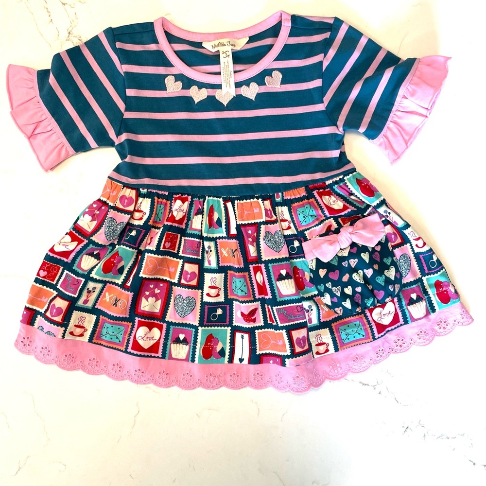 Matilda Jane Heart to Heart Snail Mail Stamp Tunic